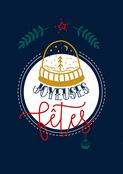 Joyeuses f&ecirc;tes dans une boule de neige festive